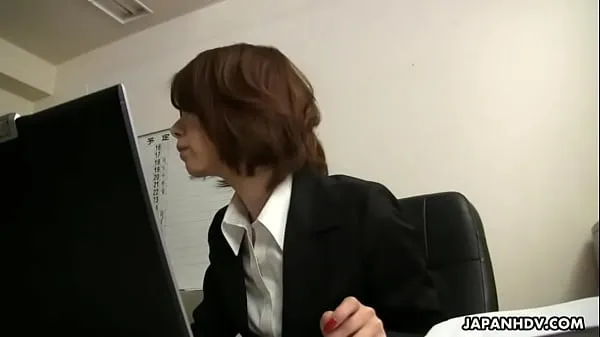 Asian office lady Tsubaki face sitting the sissy dude