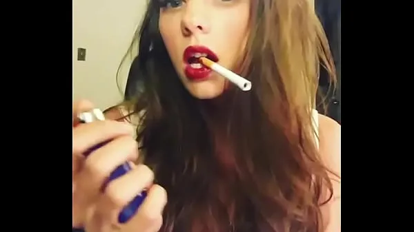 Watch Hot girl with sexy red lips warm Videos