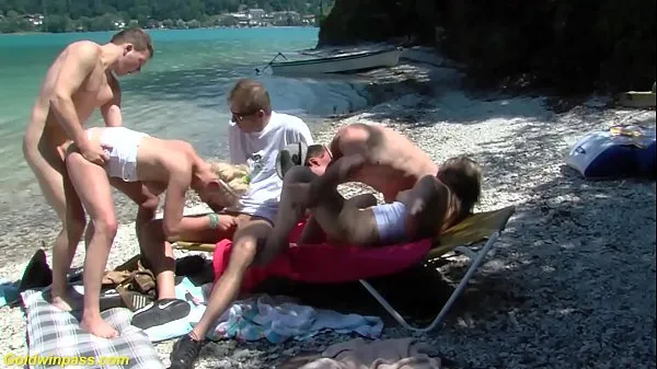 Watch extreme wild german anal family therapy fuck party orgy at the public beach warm Videos