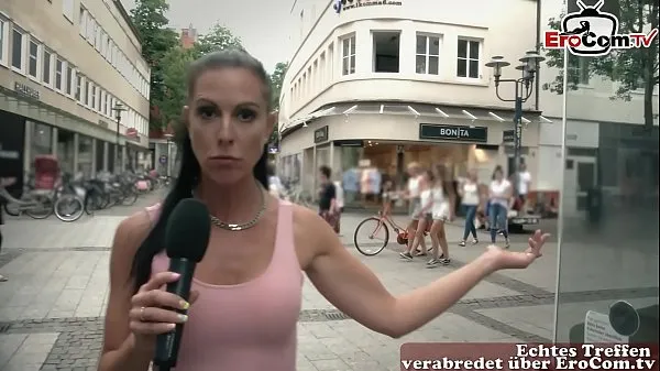 Watch German milf pick up guy at street casting for fuck warm Videos