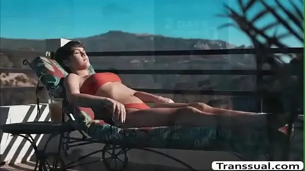 Watch Transbabe Daisy Taylor enjoys riding her Stepdaddys hard cock warm Videos