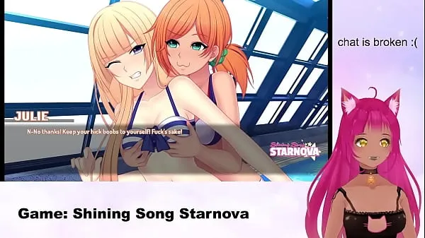 VTuber LewdNeko Plays Shining Song Starnova ナツキルート 前編温かいビデオをご覧ください