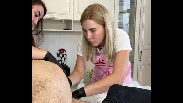 Watch During a shaving lesson, a client Cumshot on my student warm Videos