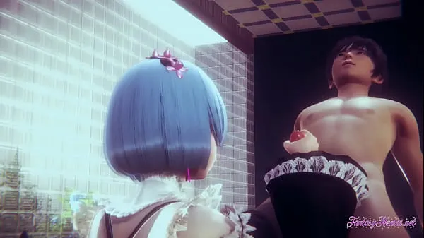 Παρακολουθήστε Re Zero Hentai - Rem Handjob with POV (Uncensored) - Japanese Asian manga anime game porn ζεστά βίντεο