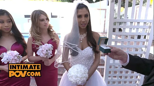 Tonton itsPOV - Wedding night fuck foursome with Gianna Dior, Kristen Scott and Jade Kush Video hangat