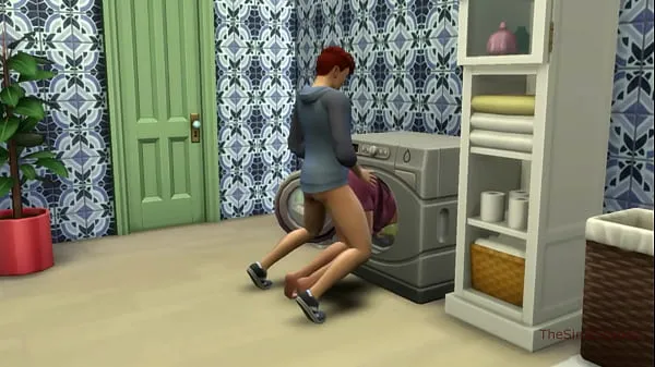 Bekijk Sims 4, my voice, Seducing milf step mom was fucked on washing machine by her step son warme video's