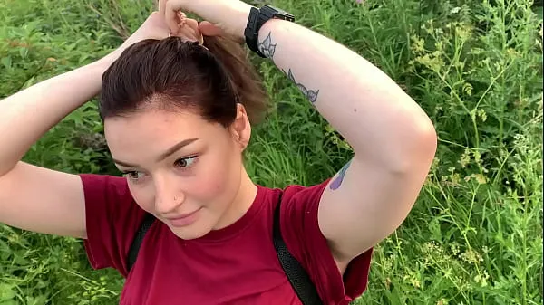 Watch public outdoor blowjob with creampie from shy girl in the bushes - Olivia Moore warm Videos