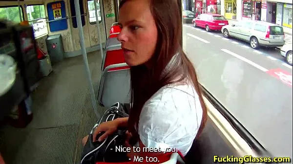 Watch Fucking Glasses - Fucked for cash near the bus stop Amanda warm Videos