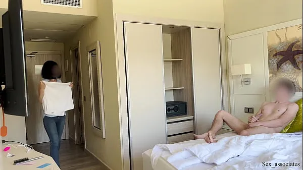 Watch PUBLIC DICK FLASH. I pull out my dick in front of a hotel maid and she agreed to jerk me off warm Videos