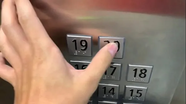 Watch Sex in public, in the elevator with a stranger and they catch us warm Videos