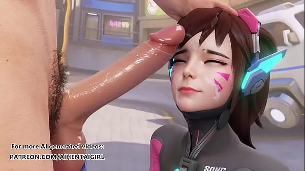 Watch Overwatch Dva cosplay Blowjob | Uncensored Hentai AI generated warm Videos